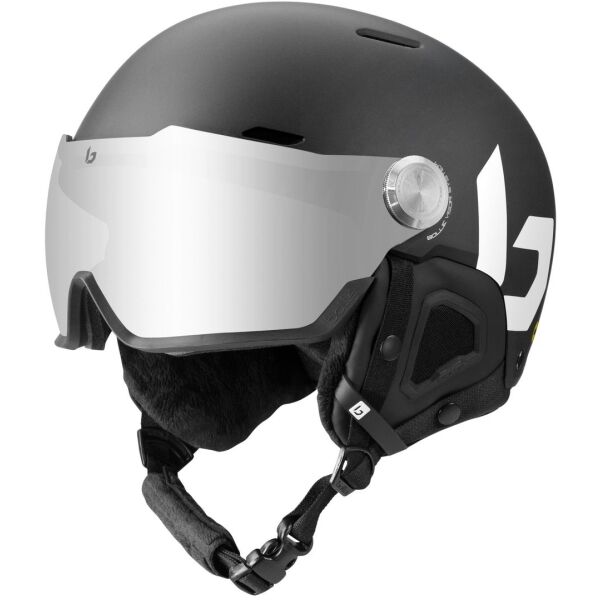 Bolle MIGHT VISOR (52-55 CM) Lyžařská helma se štítem, černá, velikost