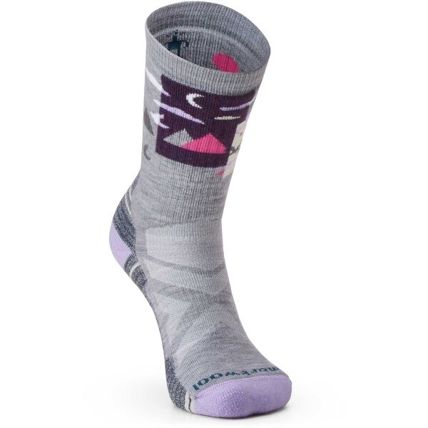 Smartwool HIKE FULL CUSHION ALPINE PERCH CREW Dámské outdoorové ponožky, šedá, velikost